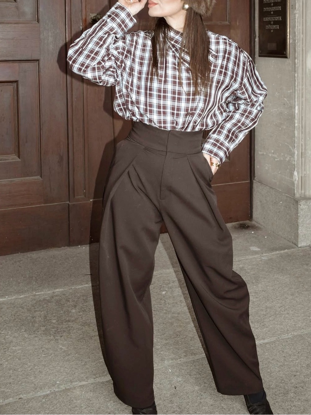 ZARA PLEATED BALLOON PANTS